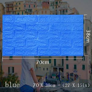 70x38cm 3D Wall Sticker Self Adhesive 3D Foam Bricks DIY Decoration. Sedmeca Express. Construction & Home.