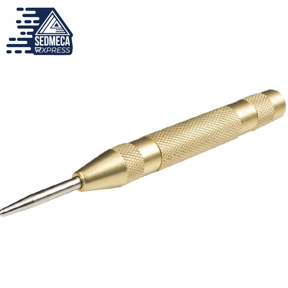 Automatic Center Punch Metal Punch Tool General Spring Loaded Marker  Marking Starting Holes Woodworking Carpenter Tool Drill Bit