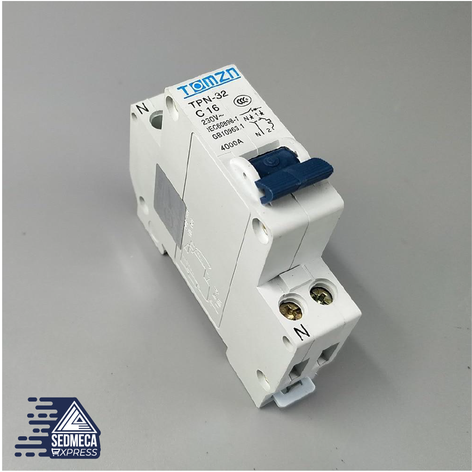 Household-Circuit Disjoncteur Miniature Air Interrupteur Tpn 1P+N MCB din  Rail
