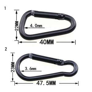 3 Pcs Black Aluminum Alloy D Carabiner Outdoor Spring Snap Clip Water Bottle Hooks Keychain Outdoor Climbing Camping Hiking Tool