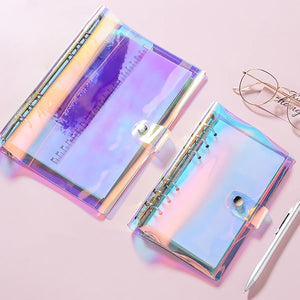 A5 A6 A7 Laser Notebook Planner Organizer Binder Books Journal Sketchbook Accessories Diary Office Supplies Notebook