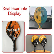 Load image into Gallery viewer, DIY Full Carbon Fiber Beach Tennis Racket EVA Foam Core Soft Face Customize Tennis Paddle Racquet with Storage Bag Outdoor Sport
