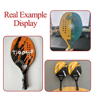 DIY Full Carbon Fiber Beach Tennis Racket EVA Foam Core Soft Face Customize Tennis Paddle Racquet with Storage Bag Outdoor Sport