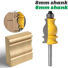 Load image into Gallery viewer, 1PC 8mm 6mm Shank Architectural Cemented Carbide Molding Router Bit Trimming Wood Milling Cutter for Woodwork Cutter Power Tools
