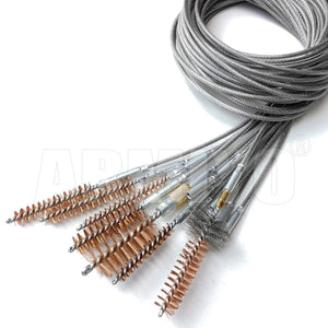 Armiyo New 4.5mm 9mm .22Cal to .45Cal 12GA Gun Bore Cleaning Brush Pistol Rifle Barrel Scour Kit Iron Covered PU Cable Hunting