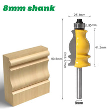 Load image into Gallery viewer, 1PC 8mm 6mm Shank Architectural Cemented Carbide Molding Router Bit Trimming Wood Milling Cutter for Woodwork Cutter Power Tools
