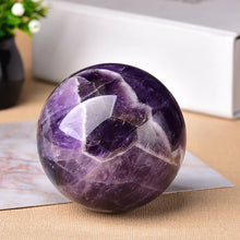 Load image into Gallery viewer, 1PC Natural Dream Amethyst Ball Polished Globe Massaging Ball Reiki Healing Stone Home Decoration Exquisite Gifts Souvenirs Gift
