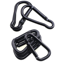 Load image into Gallery viewer, 3 Pcs Black Aluminum Alloy D Carabiner Outdoor Spring Snap Clip Water Bottle Hooks Keychain Outdoor Climbing Camping Hiking Tool
