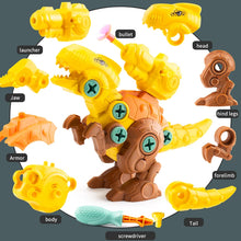 Load image into Gallery viewer, Children Dinosaurs Mount Constructor Model Set Montessori Kids Puzzles Screwdriver Tool Assembling Game Educational Toys for Boy
