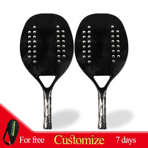 DIY Full Carbon Fiber Beach Tennis Racket EVA Foam Core Soft Face Customize Tennis Paddle Racquet with Storage Bag Outdoor Sport