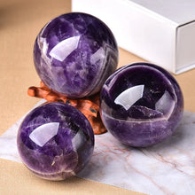 Load image into Gallery viewer, 1PC Natural Dream Amethyst Ball Polished Globe Massaging Ball Reiki Healing Stone Home Decoration Exquisite Gifts Souvenirs Gift
