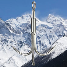 Load image into Gallery viewer, Flying Claw Survival Grappling Steel Hook Rock Climbing Claw Outdoor Carabiner Sal
