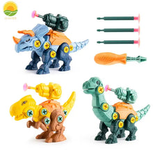 Load image into Gallery viewer, Children Dinosaurs Mount Constructor Model Set Montessori Kids Puzzles Screwdriver Tool Assembling Game Educational Toys for Boy
