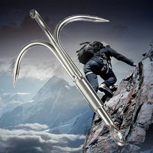 Load image into Gallery viewer, Flying Claw Survival Grappling Steel Hook Rock Climbing Claw Outdoor Carabiner Sal
