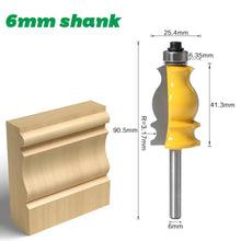 Load image into Gallery viewer, 1PC 8mm 6mm Shank Architectural Cemented Carbide Molding Router Bit Trimming Wood Milling Cutter for Woodwork Cutter Power Tools
