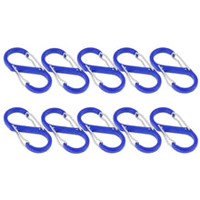 Load image into Gallery viewer, 10Pcs S-shaped Carabiner Set Double Snap Hook For Keys Outdoor Camping EDC Climbing Backpack Clasps Spring Keychain Karabiners
