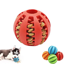 Load image into Gallery viewer, Dog Ball Toys for Small Dogs Interactive Elasticity Puppy Chew Toy Tooth Cleaning Rubber Food Ball Toy Pet Stuff Accessories
