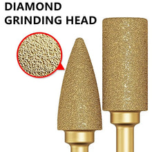 Load image into Gallery viewer, 6mm Vacuum Brazed Diamond Grinding Head Burrs Engraving Drill Bits Stone Alloy Jade Peeling Cast Iron polishing Carving Tools
