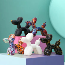 Load image into Gallery viewer, Vilead Graffiti Balloon Dog Sculpture Black White Puppy Figurines Modern Decoration Pink Room Bedroom Tabletop Living Bathroom
