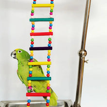 Load image into Gallery viewer, Bird Parrot Toys Colorful Hanging Cage Climbing Ladders with Natural Wood Parrots Suspension Bridge Swing Toys Bird Toy Supplies
