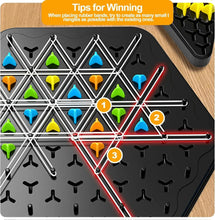 Load image into Gallery viewer, Chain Triangle Chess Game 2 To 4 Players Family Games Kids Adults Board Games Triggle Rubber Band Strategy Make More Triangles
