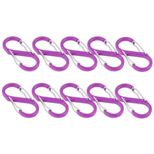 Load image into Gallery viewer, 10Pcs S-shaped Carabiner Set Double Snap Hook For Keys Outdoor Camping EDC Climbing Backpack Clasps Spring Keychain Karabiners
