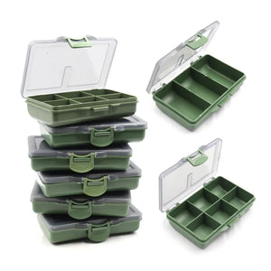 Plastic Carp Fishing Tackle Separated Small Box Rig and Storage Box Organizer Container Compartments Box Bait Fishing Tools