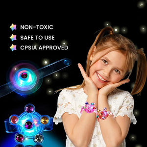 5/10/20Pcs LED Luminous Spinner Bracelet Kids Birthday Party Favors Pinata Goodie Bag Filler Guests Gift Toy Christmas Halloween