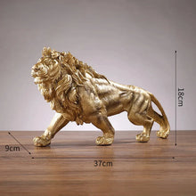 Load image into Gallery viewer, Golden Lion King Resin Ornament Home Office Desktop Animal Statue Decoration Accessories Living Room Home Decoration Ornament
