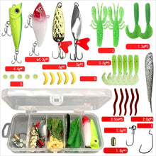 Load image into Gallery viewer, 18/33/78pcs Fishing Lure Set Mixed VIB Lure Kit Soft Hard Jig Spoons Lure Minnow Popper Hooks All Fishing Tackle Accessory Pesca
