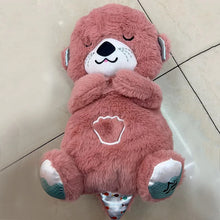 Load image into Gallery viewer, Baby Plush Doll Breathing Bear Newborn Soothing Sleep Playmate Otter Toy Kids Music Sleeping Companion Sound Light Doll Toy Gift
