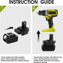 Load image into Gallery viewer, MT20RNL Battery Adapter for Convert Makita 18V Li-ion Battery to RYOBI 18V ONE+ Li-ion Battery Replacement for Ryobi Tool Use
