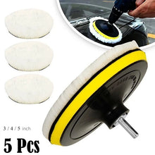 Load image into Gallery viewer, 3 4 5 inch Wool Polishing Disc Car Waxing Polishing Buffing Car Paint Care Polisher Pads Auto Washing Accessories
