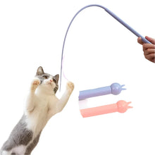 Load image into Gallery viewer, Simulated Mouse Tail Cat Toy Cat Teaser Funny Stick Silicone Long Tail Pet Interactive Toys for Cats Kitten Hunting Pet Products
