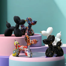 Load image into Gallery viewer, Vilead Graffiti Balloon Dog Sculpture Black White Puppy Figurines Modern Decoration Pink Room Bedroom Tabletop Living Bathroom
