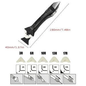 5 In 1 Silicone Scraper Sealant Smooth Remover Tool Set Caulking Finisher Smooth Grout Kit Floor Mould Removal Hand Tools Set