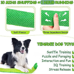 Dog Puzzle Toy Plush Sound Toys Foldable Snail Sniffing Interactive Squeak Food Molar Dog Pet Toy Supplies for Foraging Training