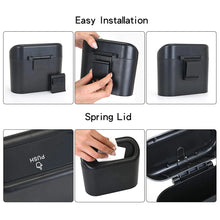 Load image into Gallery viewer, Portable Hanging Mini Car Trash Can,Wastebasket Trash Can with Lid, for Car Office Home,Auto Storage Bin Accessories
