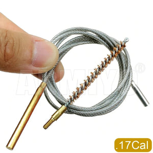 Armiyo New 4.5mm 9mm .22Cal to .45Cal 12GA Gun Bore Cleaning Brush Pistol Rifle Barrel Scour Kit Iron Covered PU Cable Hunting