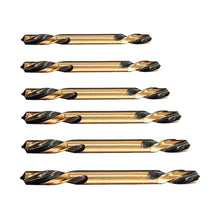 Load image into Gallery viewer, 6Pcs HSS Auger Drill Bits Double-headed Bit 3mm 3.5mm 4mm 4.5mm 5mm 6mm Head For Stainless Steel Iron Aluminum Drilling Tools
