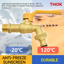 Load image into Gallery viewer, TMOK Outdoor Garden Faucet Anti-freeze Brass Bibcock for Garden and Irrigation Washing Machine Water faucet Basin Faucets
