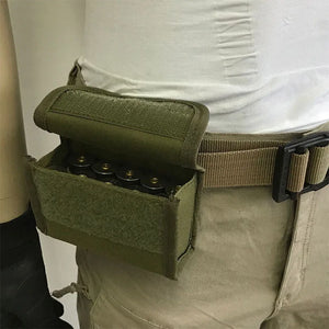 10 Grids Ammo Pouch Tactical Waist Bag 10 Rounds Shot Bags Outdoor Shooting Multi-functional Mini EDC Mag Molle Nylon Pouch