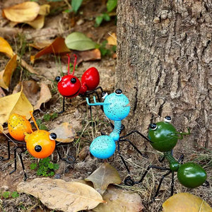 New 4-1PC Ant Decor Outdoor Garden Cute Insect Metal Ant Living Room Wall Art Sculptures Wall Hang Home Decors Jewelry Ornament