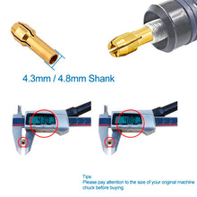 Load image into Gallery viewer, XCAN Mini Drill Collet Chuck 10pcs 0.5-3.2mm 4.3/4.8mm Shank Brass Chucks Adapter for Dremel Rotary Tool Power Tool Accessory
