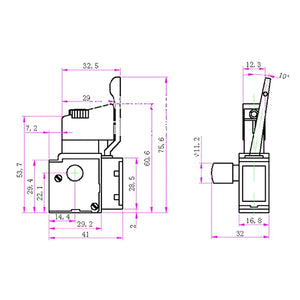 652F AC 250V/4A FA2-4/1BEK Adjustable Speed Switch For Electric Drill