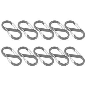 10Pcs S-shaped Carabiner Set Double Snap Hook For Keys Outdoor Camping EDC Climbing Backpack Clasps Spring Keychain Karabiners