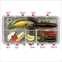 Load image into Gallery viewer, 18/33/78pcs Fishing Lure Set Mixed VIB Lure Kit Soft Hard Jig Spoons Lure Minnow Popper Hooks All Fishing Tackle Accessory Pesca
