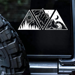 Car Styling Ocean Mountain Decals, Camper Van Motorhome SUV Decor Vinyl Stickers Accessories Tunning Auto Parts