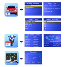 Load image into Gallery viewer, KONNWEI KW650 Car Battery Tester KW218 6V 12V Motorcycle Auto Analyzer 100-2000CCA Car Moto Cranking Charging Test Tool PK KW510
