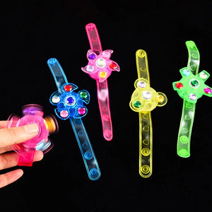 5/10/20Pcs LED Luminous Spinner Bracelet Kids Birthday Party Favors Pinata Goodie Bag Filler Guests Gift Toy Christmas Halloween